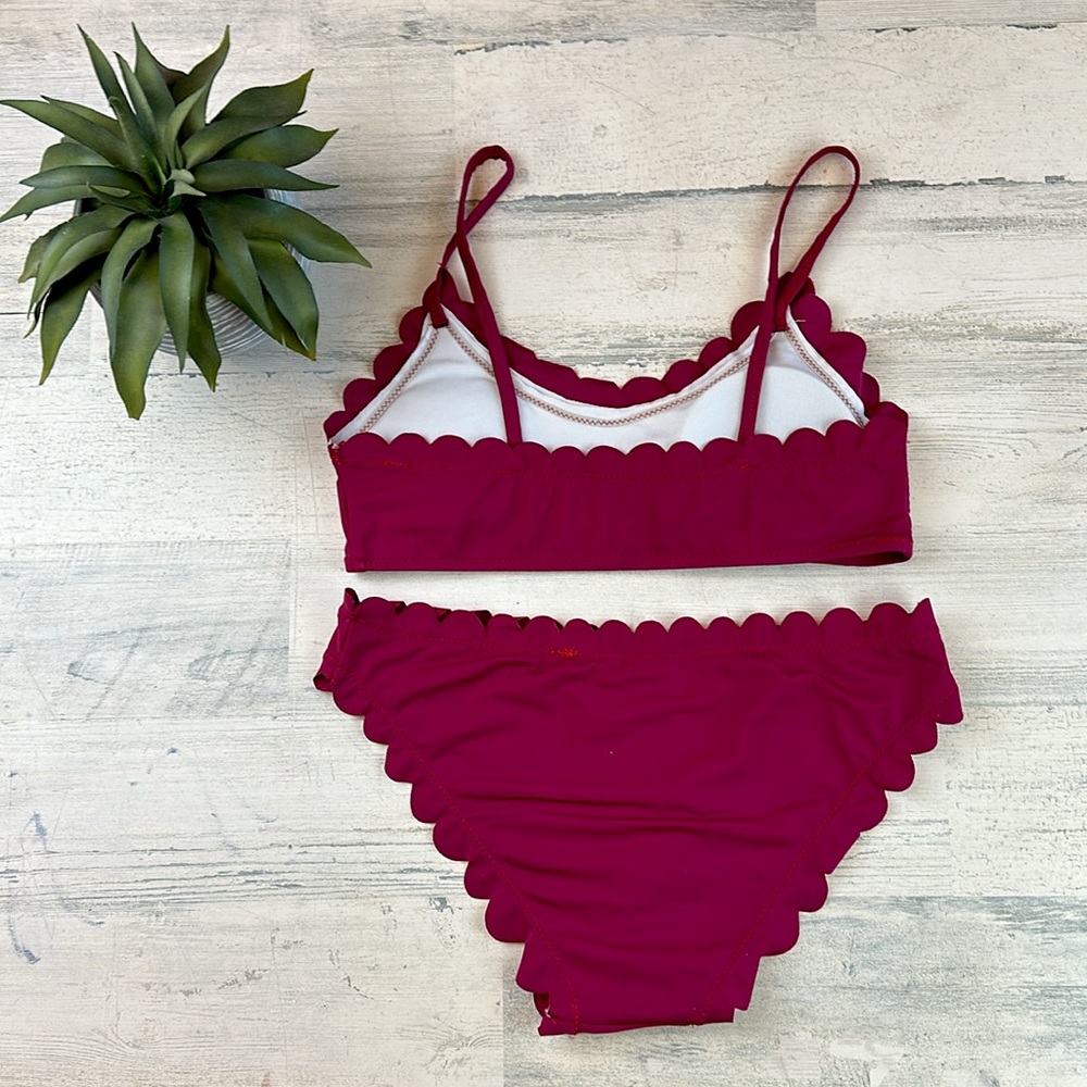 Magenta scallop bikini size M - Picture 2 of 2